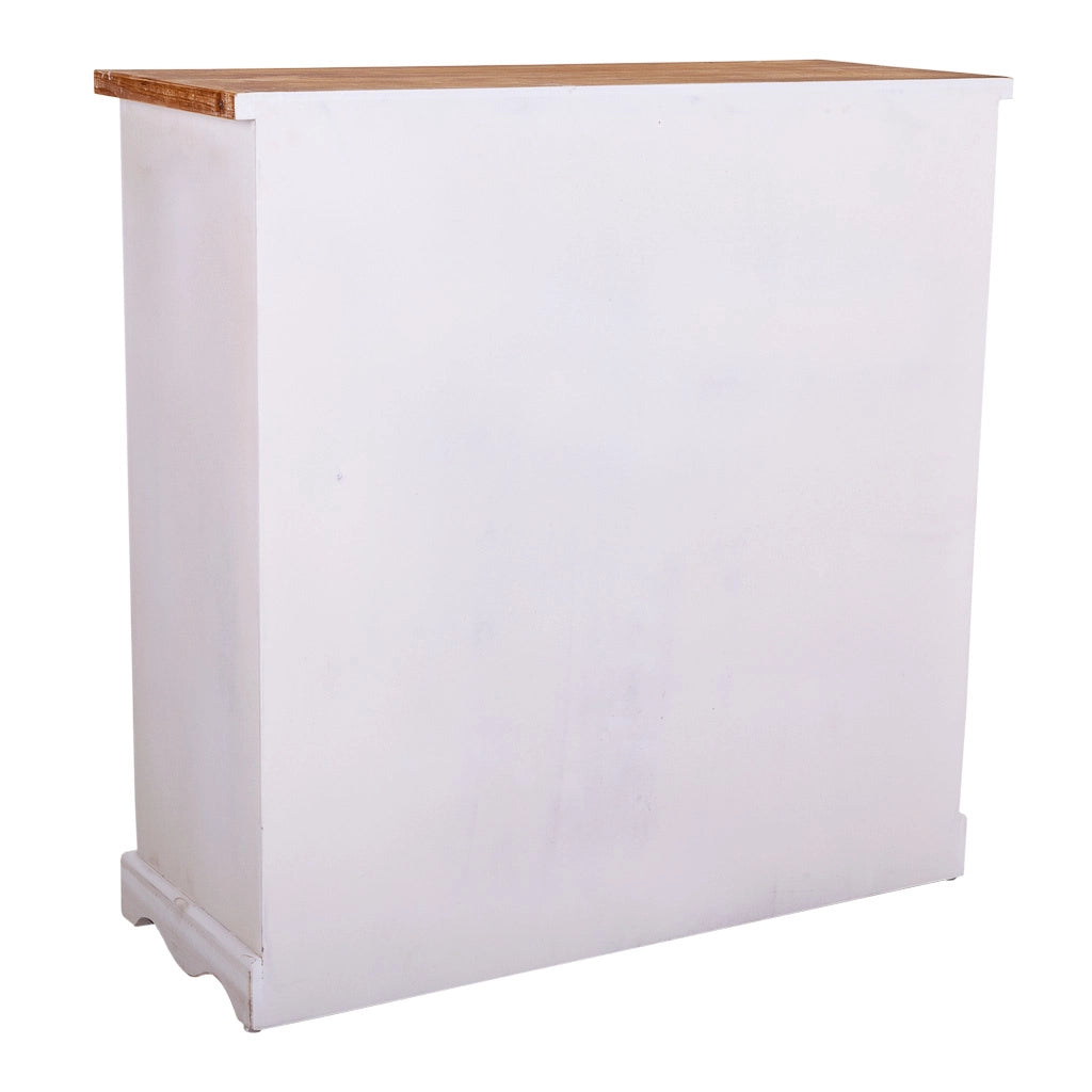 Credenza in legno bianco 90x35x90h