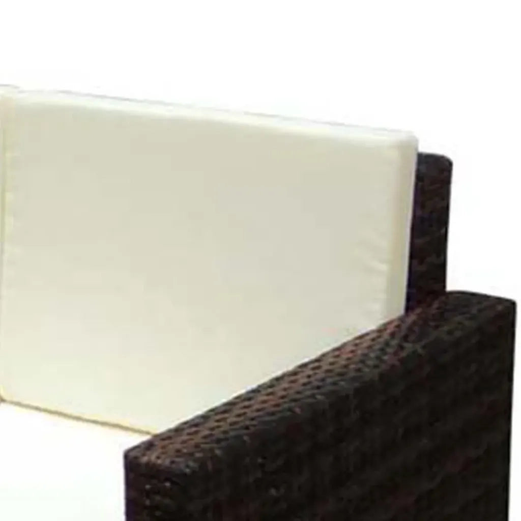 Set Divani da Giardino 2 pz con Cuscini in Polyrattan Marrone 42733