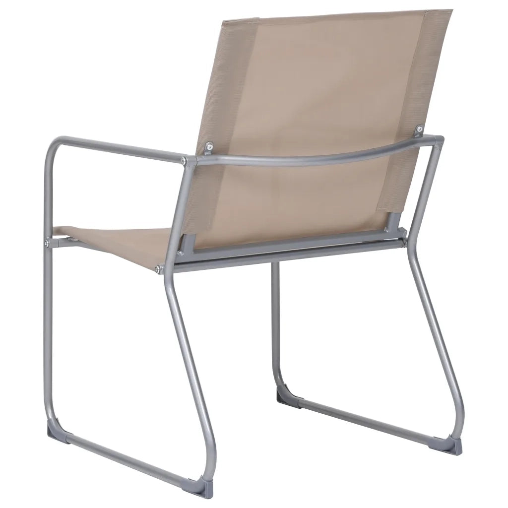 Set Divano da Giardino 4 pz | Set Salotto da Giardino in Tessuto e Acciaio Grigio Talpa