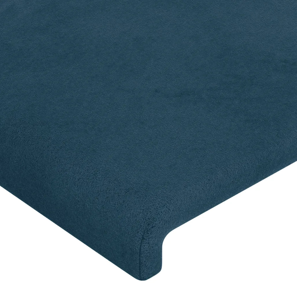 Testiera Blu Scuro 144x5x118/128 cm Velluto 3116104