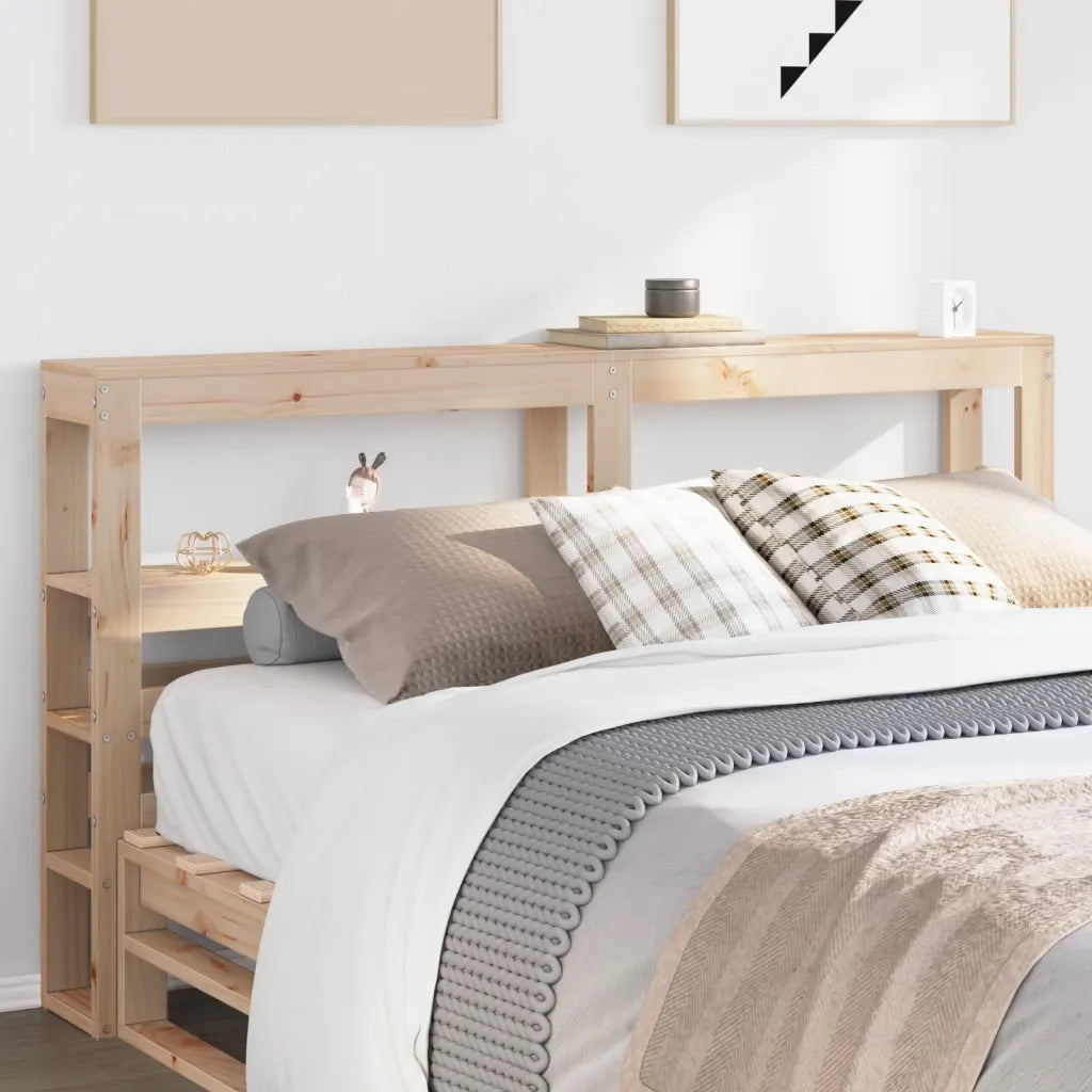 Testiera con Ripiani-Testata contenitore 140 cm in Legno Massello di Pino 949513