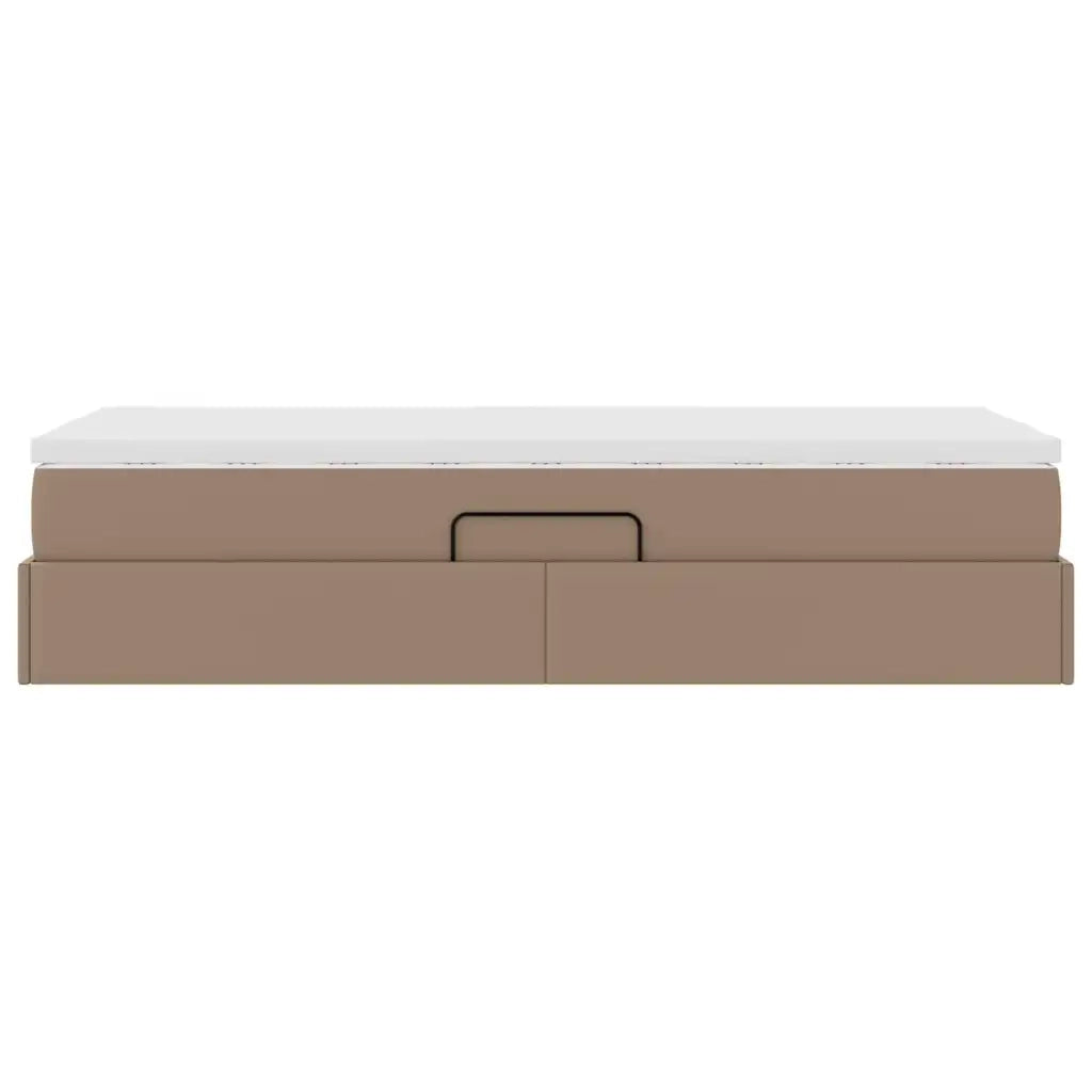 Letto con contenitore e materasso Cappuccino 100 x 200 cm 3370153