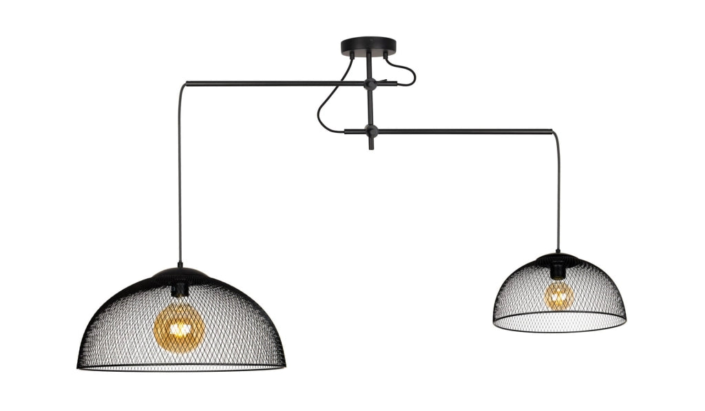 Lampada a sospensione industriale nera Concept Maxlight 2xE27