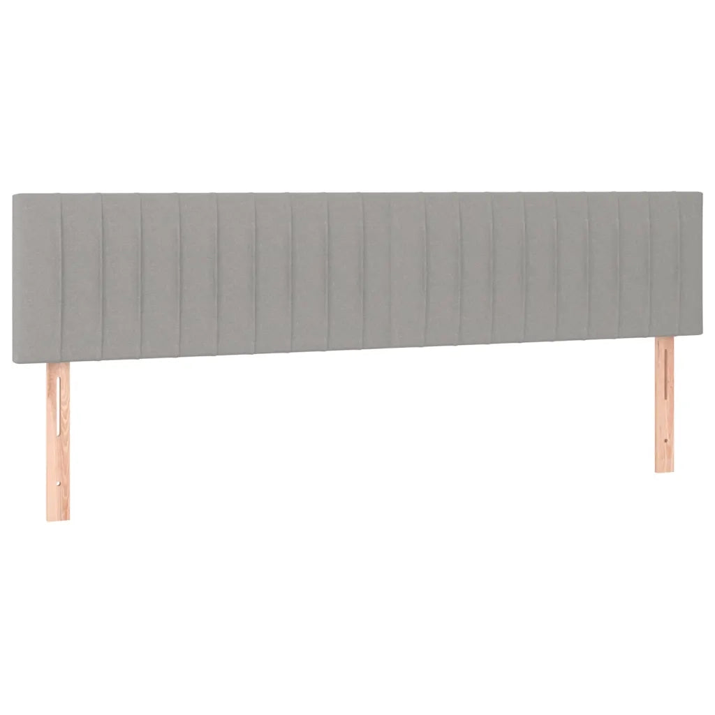 Letto a Molle Materasso e LED Grigio Chiaro 200x200 cm Tessuto