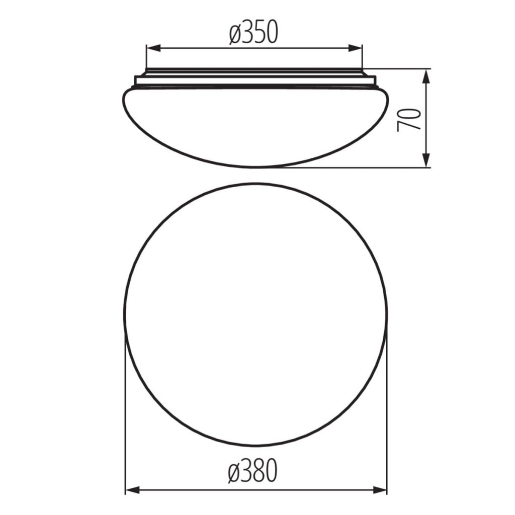 Plafoniera LED Miledo Corso bianca 24W 4000K 38cm IP44