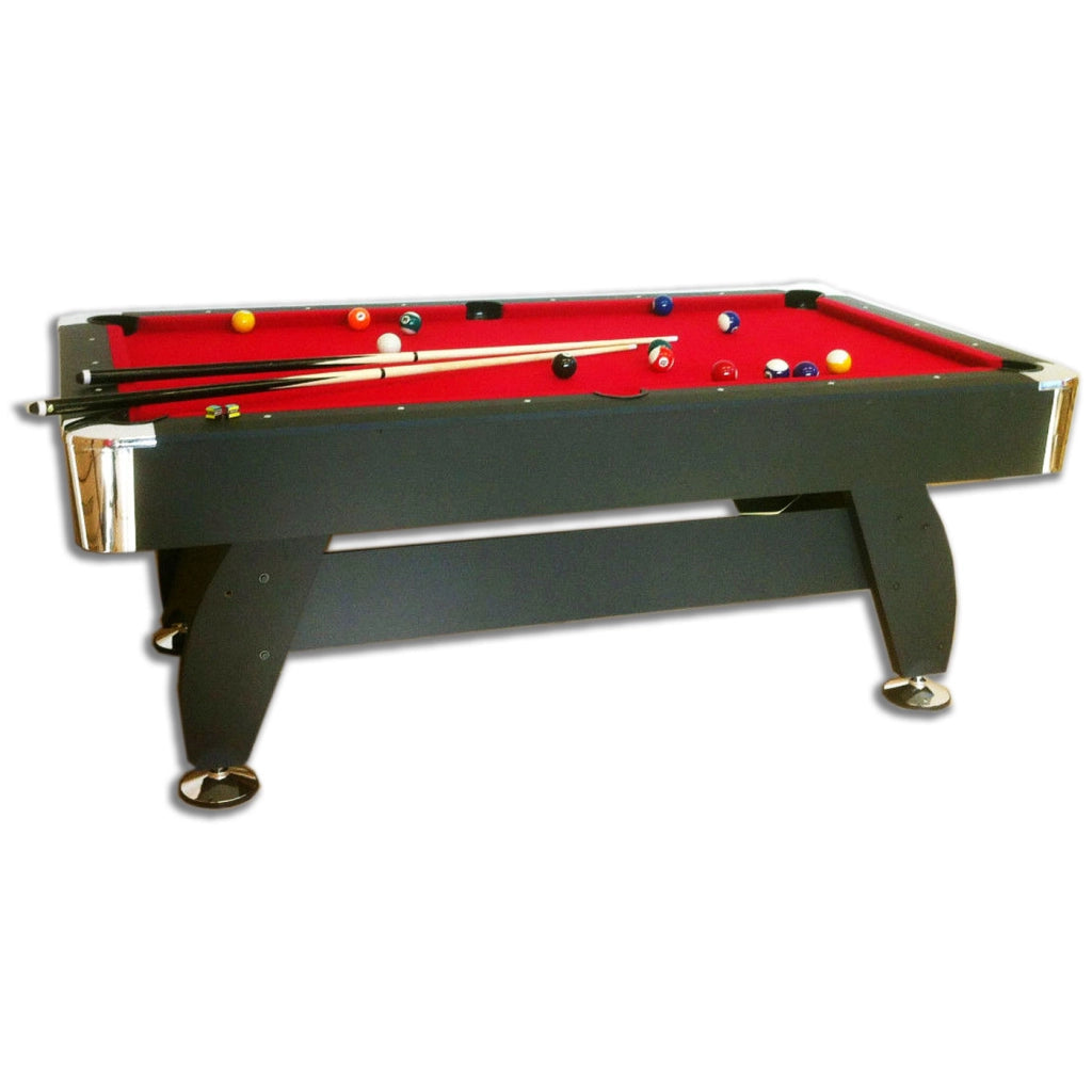 Tavolo da biliardo 8 piedi con panche contenitore – Vintage Red