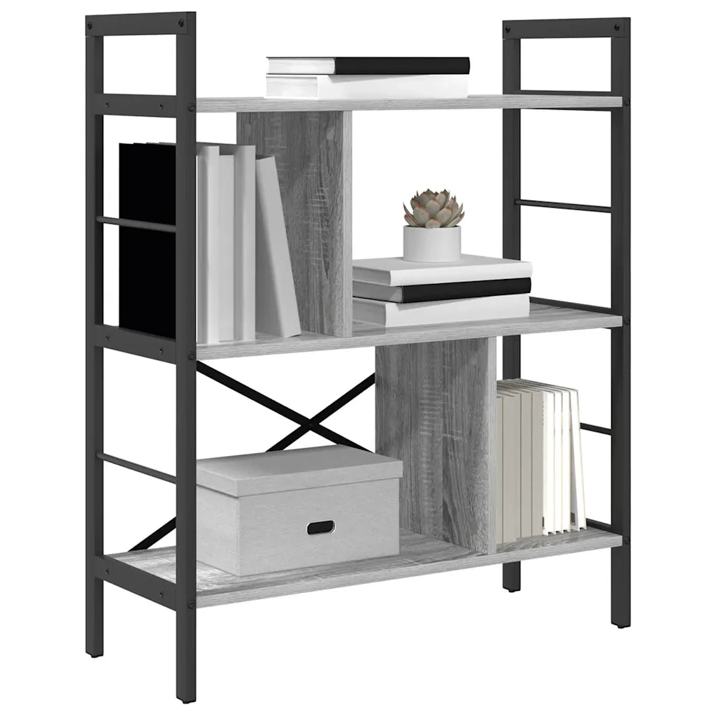 Libreria Grigio Sonoma 75 x 30 x 91 cm Legno multistrato 883973