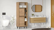 Merbok, Mobile Colonna 4 Ripiani, 160x36x45h cm Marrone Noce