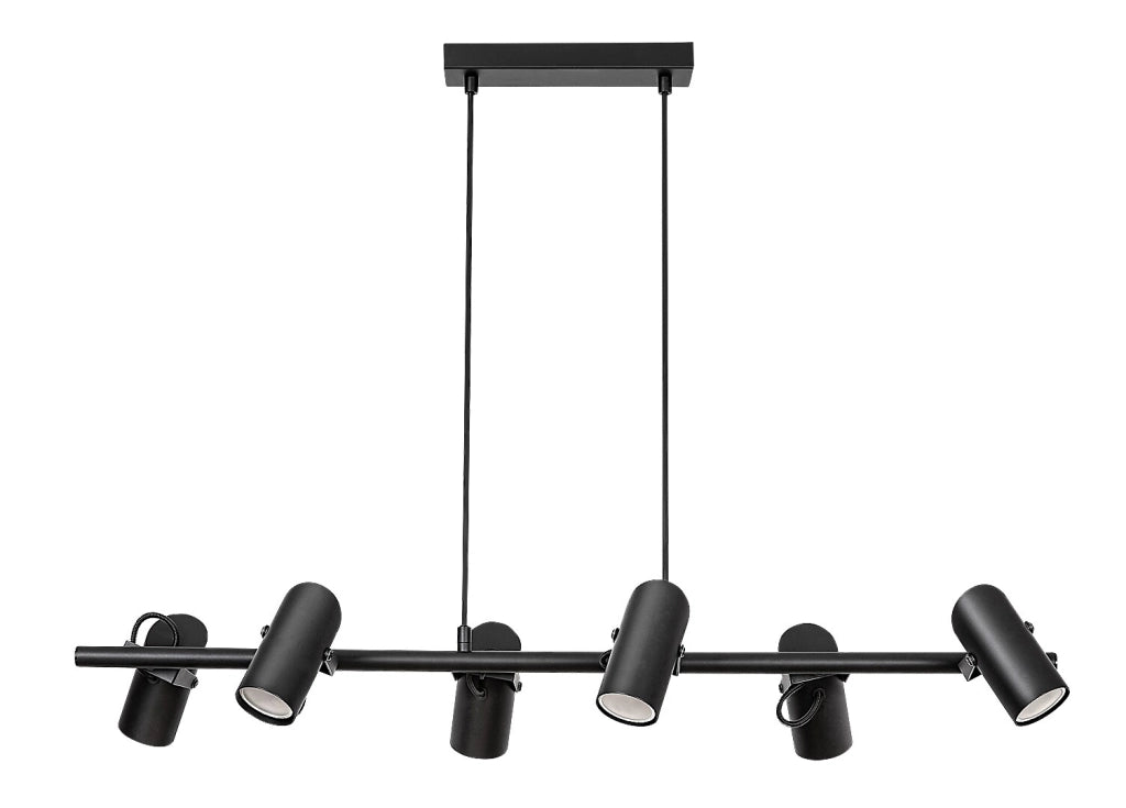 Lampada a sospensione nera 6xGU10 orientabile Rabalux