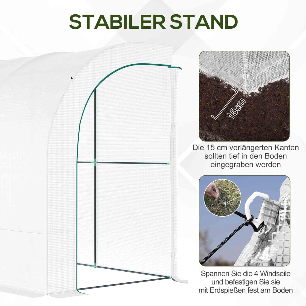 Serra per giardino con copertura in plastica ¨C Minimal ¨C Bianco 3 livelli