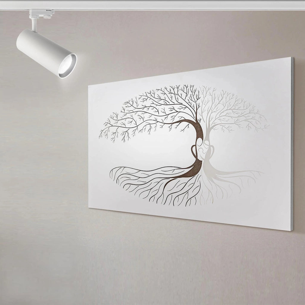 Faretto binario trifase LED 30W proiettore track orientabile luce spot mirata 40 gradi illuminazione vetrine galleria arte BIANCO 3000K
