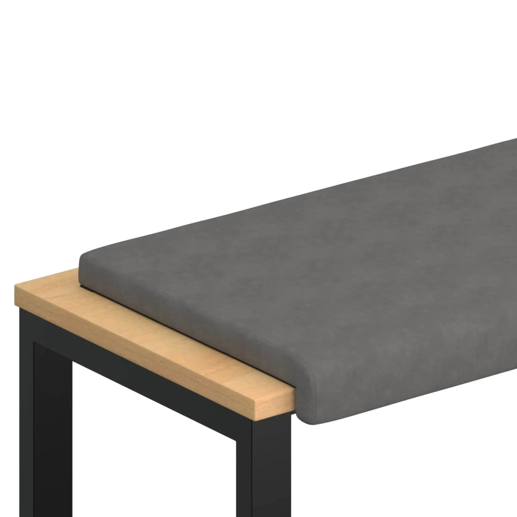 Cuscino per panchina Microfibra Grigio Scuro Profondità 35 cm 42043362