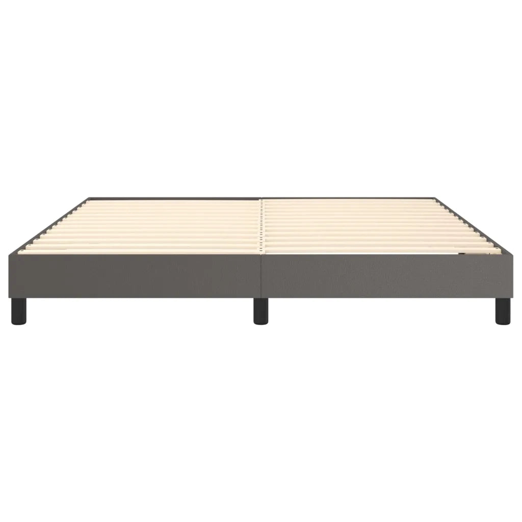 Struttura Letto a Rete a Molle-Giroletto Grigio 160x200 cm in Similpelle 901635