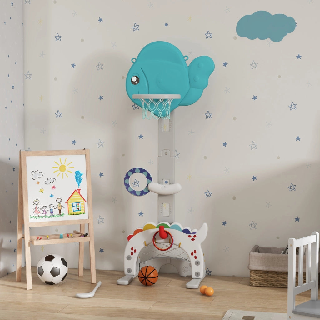 Canestro da Basket per Bambini Regolabile con Pallone ¨C zephmum ¨C Multicolore