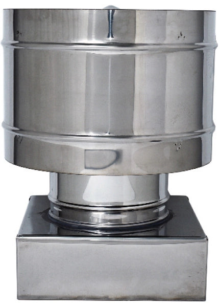 FUMAIOLO FISSO ANTIVENTO INOX Quadrato cm. 30x30