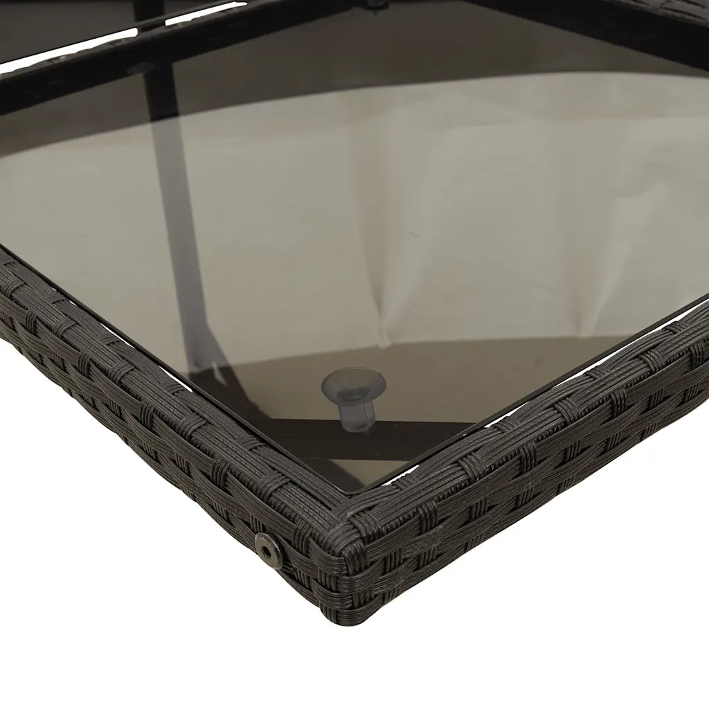 Set da Pranzo da Giardino 11 pz con Cuscini in Polyrattan Nero 3211206