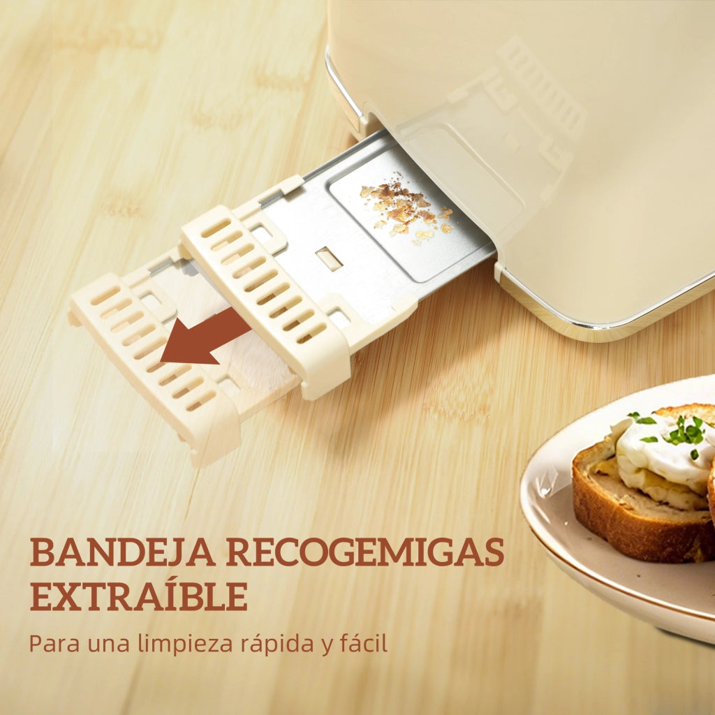 Tavolo da Pranzo con Tostapane e Bollitore ¨C Minimal ¨C Bianco