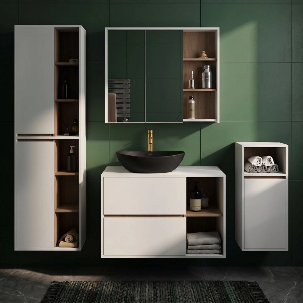 Lavabo da appoggio ovale OVALIS ceramica 41 cm Nero Opaco