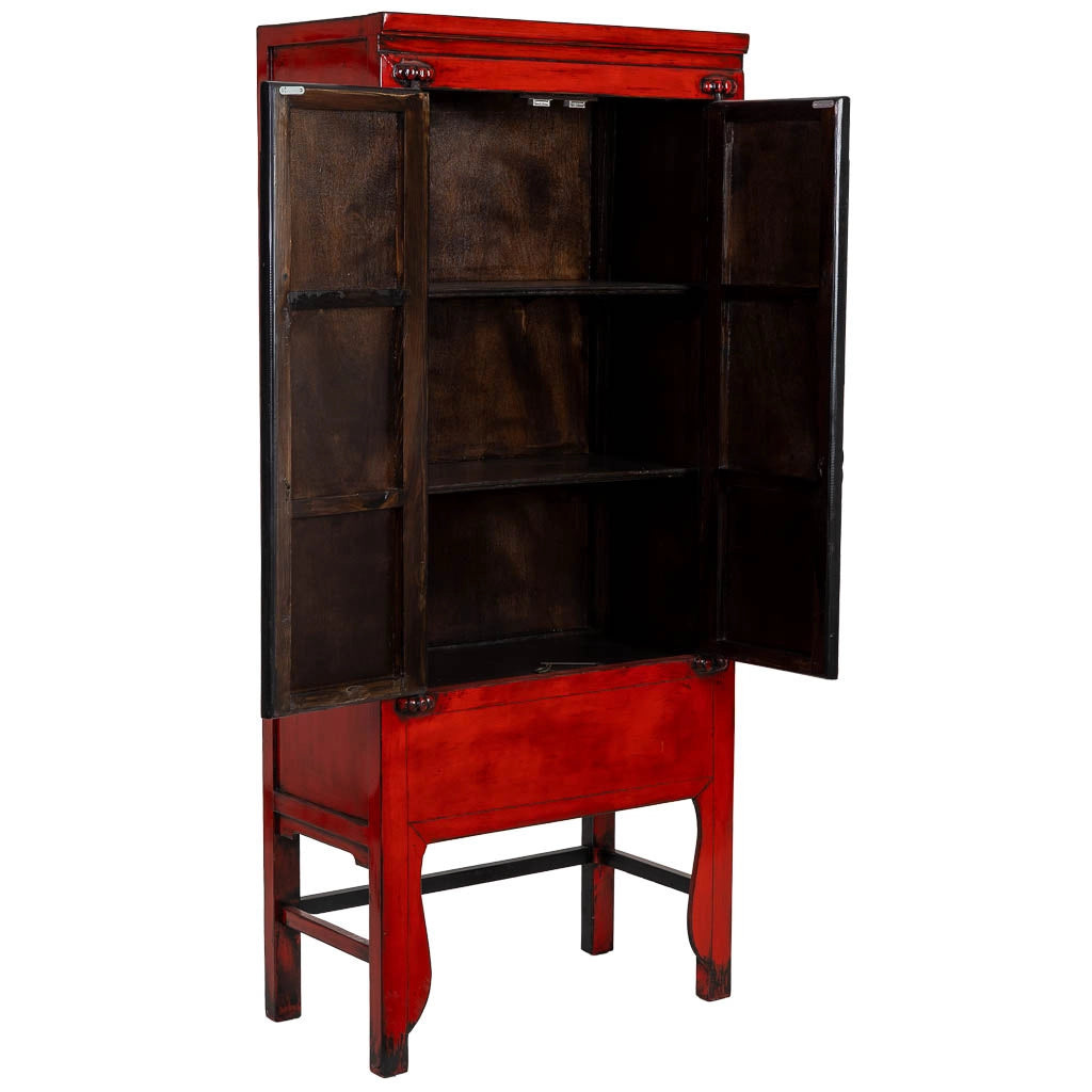 Armadio in legno rosso 84x50x194h cm