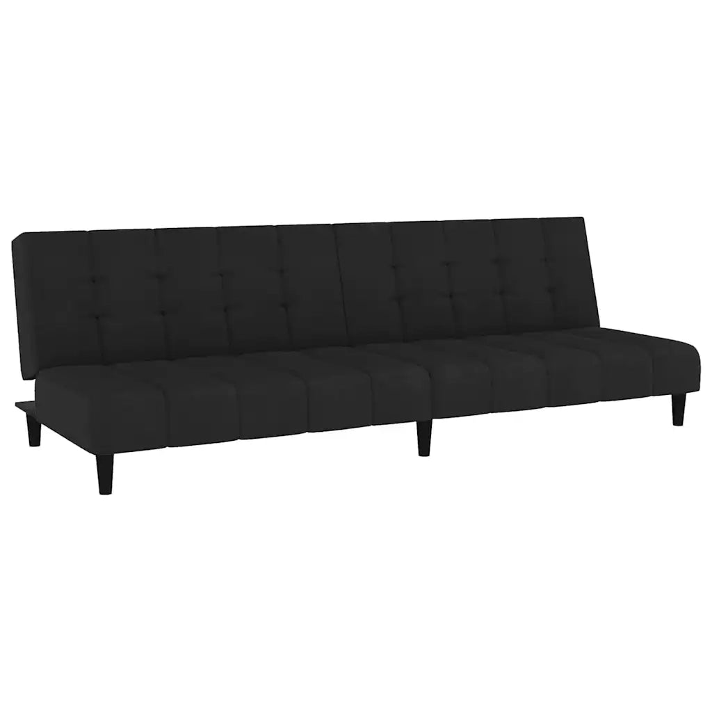 Divano Letto a 2 Posti-Sofa Letto 2 Posti-Daybed Nero in Velluto 832479