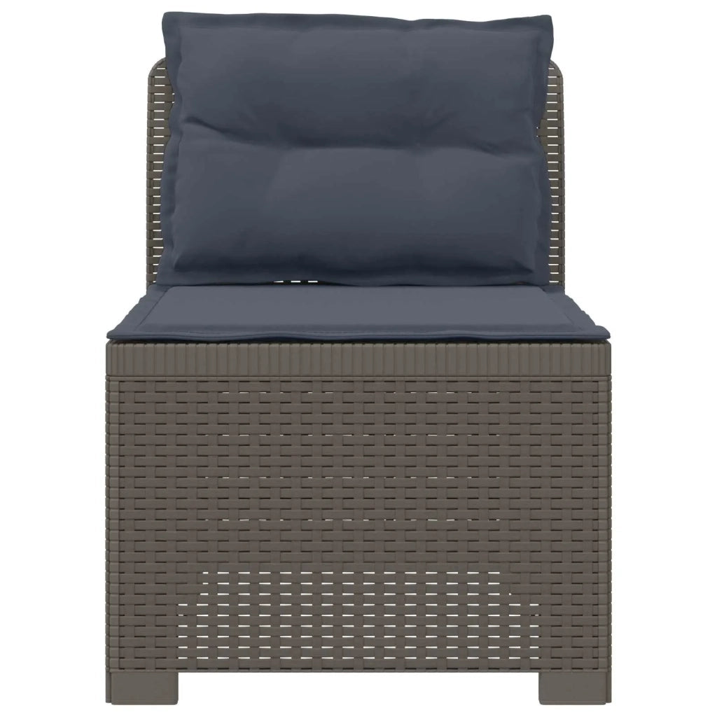 Divano da esterno-Divano da Giardino a 1 Posto con Cuscini Aspetto Rattan PP 123218