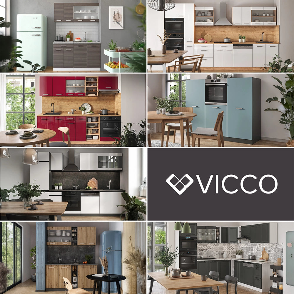 Vicco Frontale cucina Nero lucido 59.2 x 71.3 cm frontale del mobile per mobile base