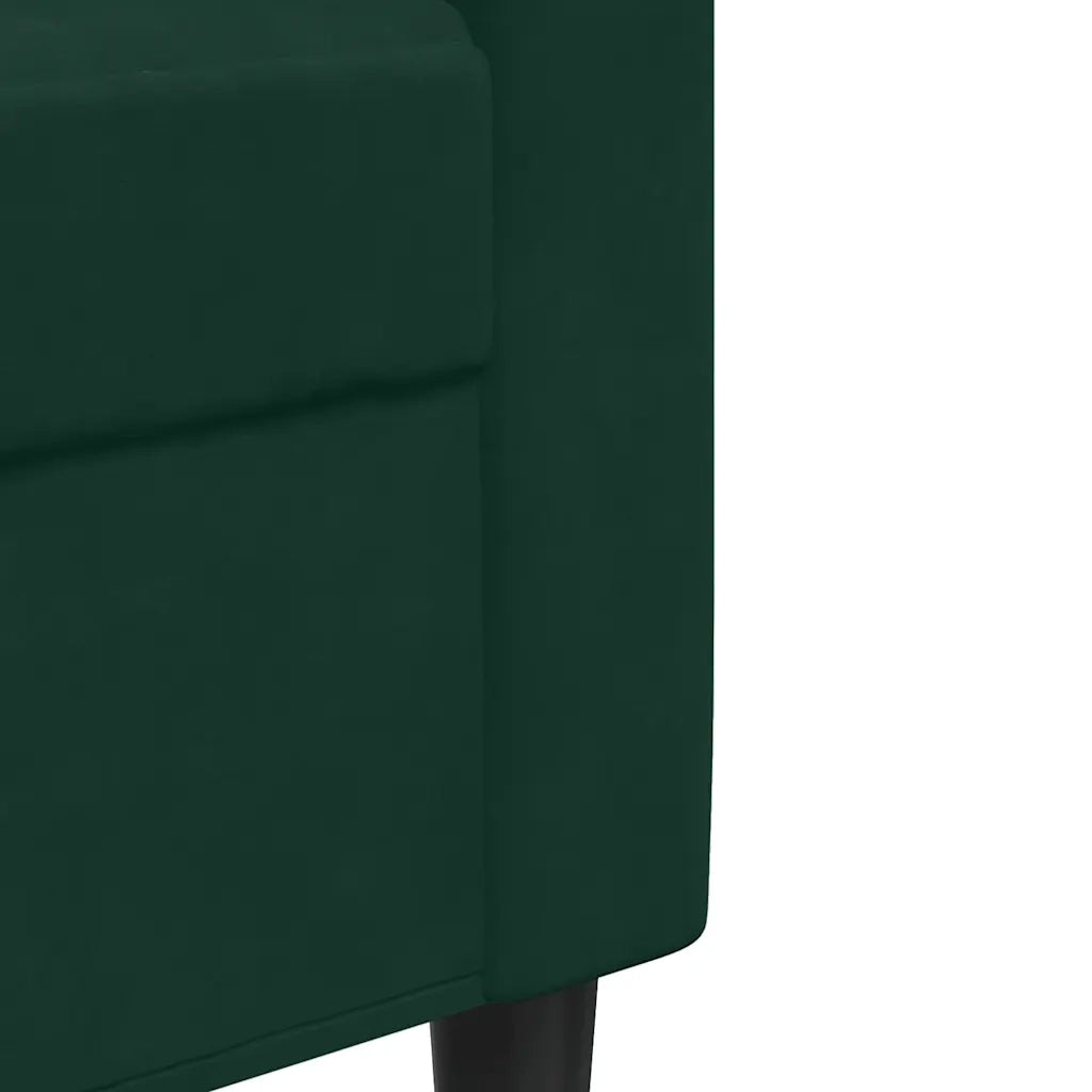Set di Divani 2 pz con Cuscini Verde scuro in Velluto