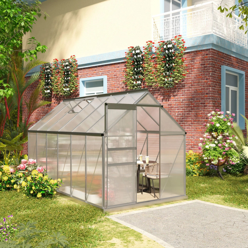 Serra da Giardino in Policarbonato ¨C Minimal ¨C Argento e Trasparente 190x375x199 cm