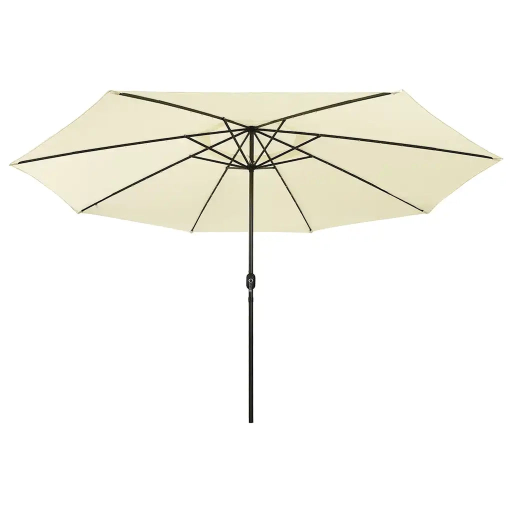 Ombrellone da Giardino-Ombrello da Balcone con Luci LED 400 cm Sabbia