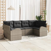 Set Divano da Giardino 6 pcs Grigio Rattan in Polipropilene 3346179