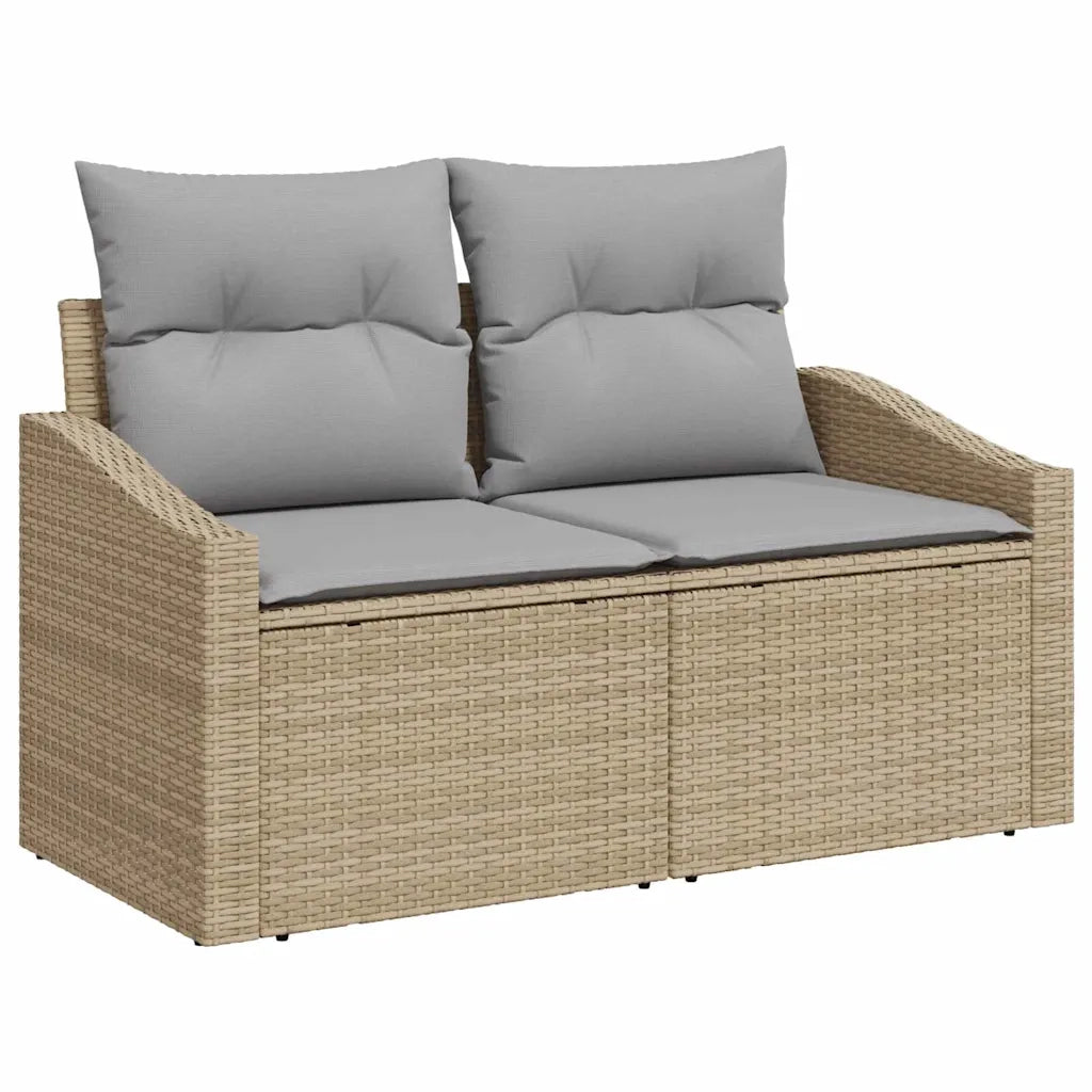 Set Divano da Giardino 6 pcs Beige polyrattan