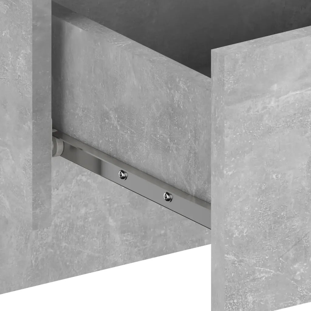 Comodino | Armadio da Notte | Mobiletto da notte a Muro Grigio Cemento