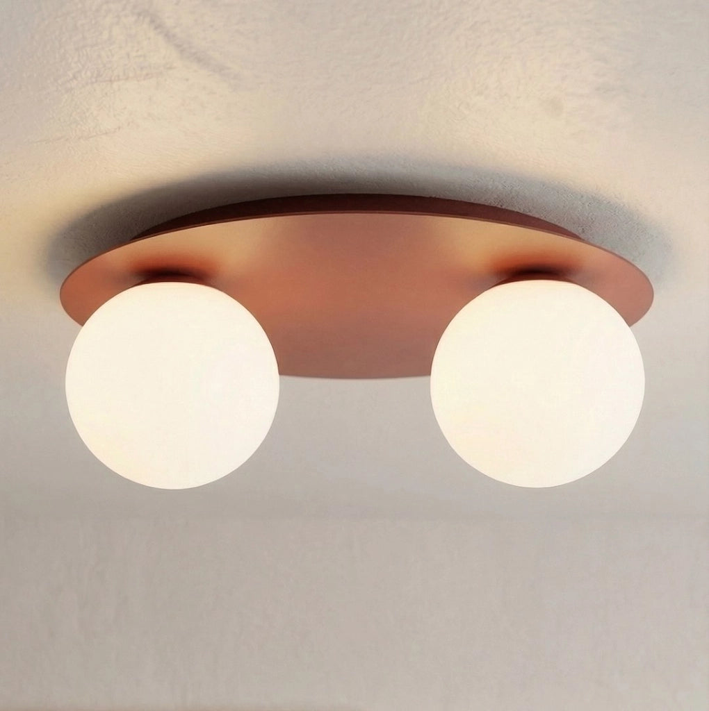 Plafoniera SOLAR 2xE14 vetro bordeaux bianco Emibig