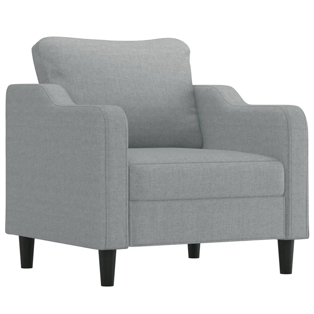 Set Divani 4 pz con Cuscini Grigio Chiaro in Tessuto 3201794