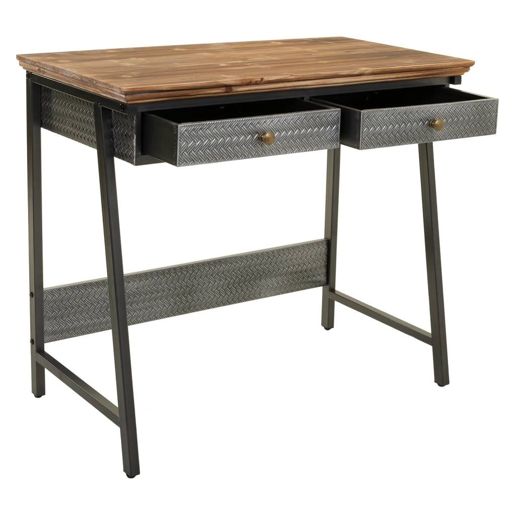 Mobile de ingreso in metallo e legno 83,5x45,5x75h cm