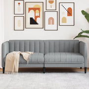 Divano a 2 Posti-Sofa 2 Posti Grigio Chiaro in Tessuto 734319