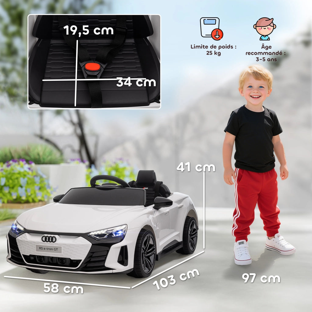 Auto elettrica per bambini ¨C zephmum ¨C 12V, telecomando, bianco