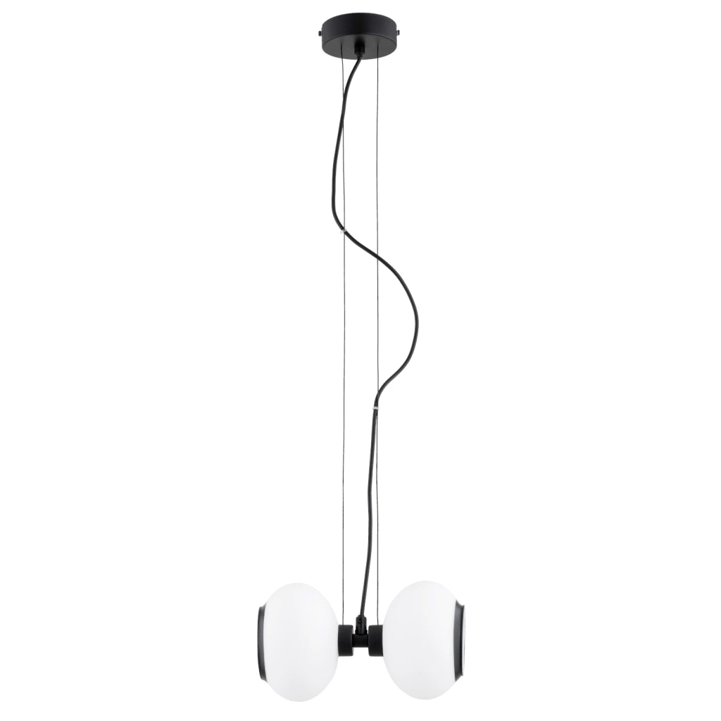 Lampada a sospensione Jojo DWADA bianco/nero 2xE14 Alfa