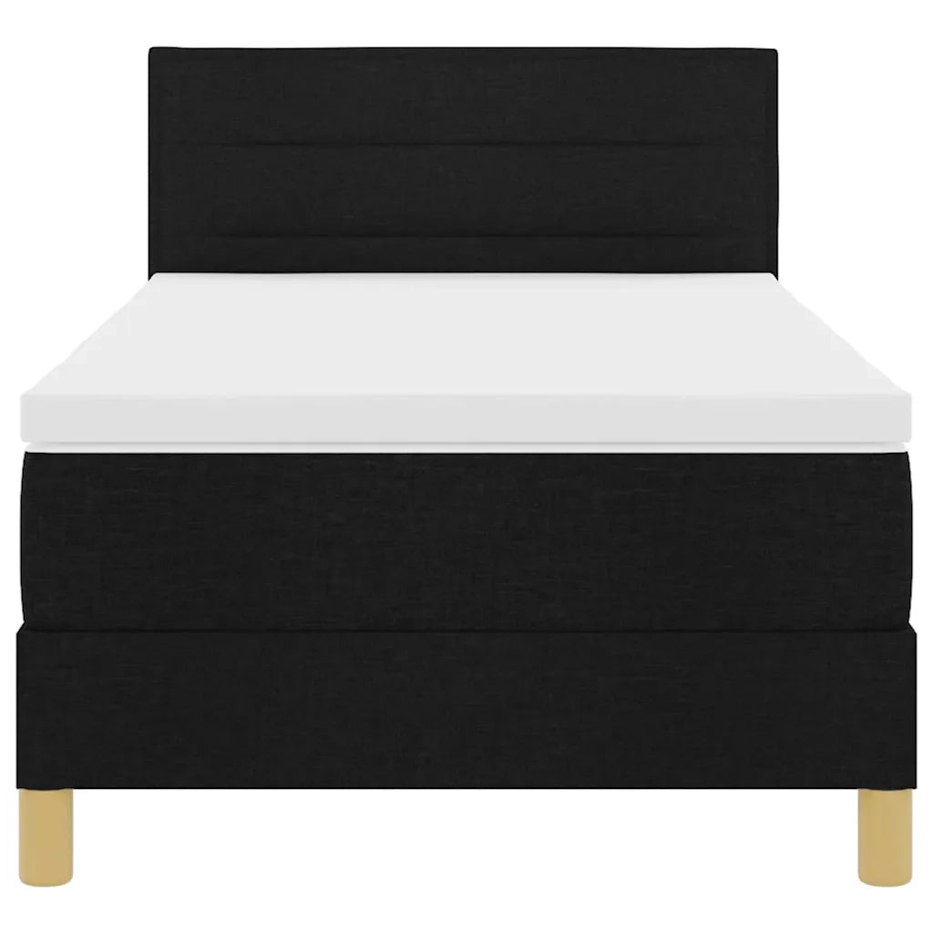Letto a molle con cuscino Nero 100 x 200 cm Tessuto 3338820