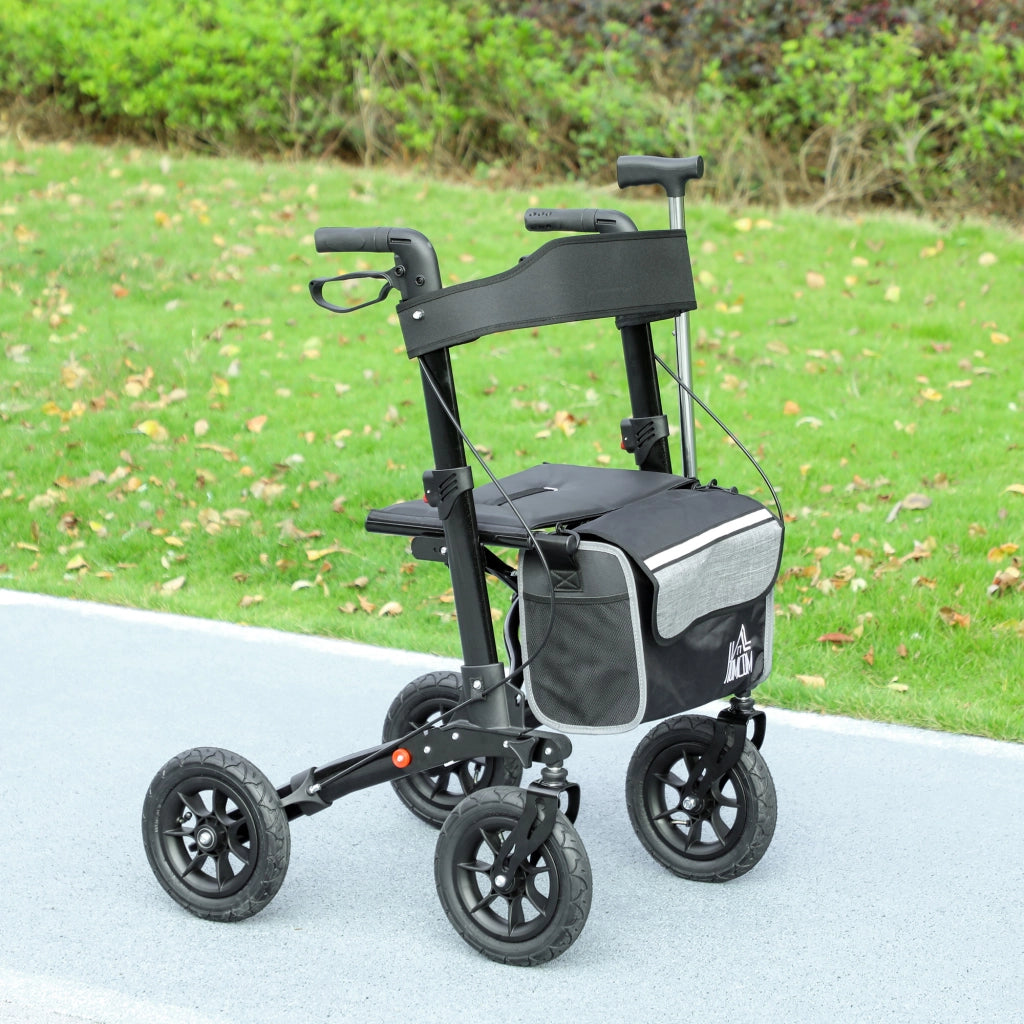 Rollator pieghevole con sedile imbottito ¨C Minimal ¨C nero 69x64x98,5cm