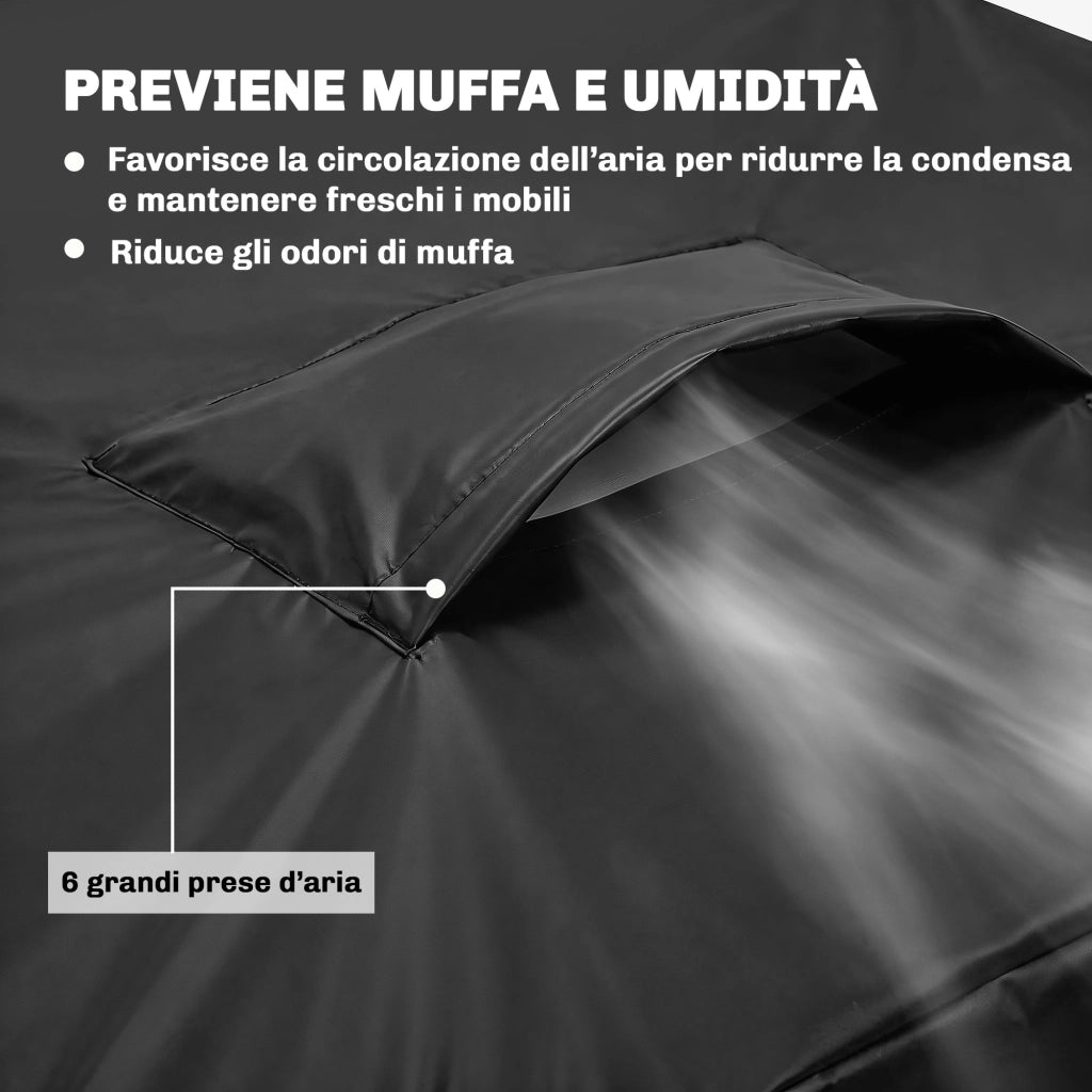 Coperture Impermeabili per Mobili da Giardino ¨C Xylo ¨C Set 4 Pezzi Nero