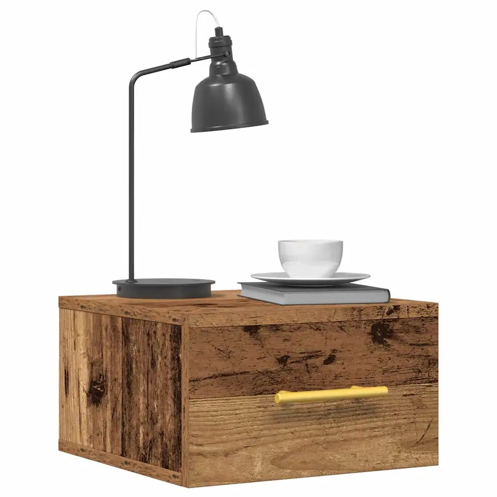 Set di 2 Comodini | Armadio da Notte | Mobiletto da notte Legno vecchio 35 x 35 x 20 cm