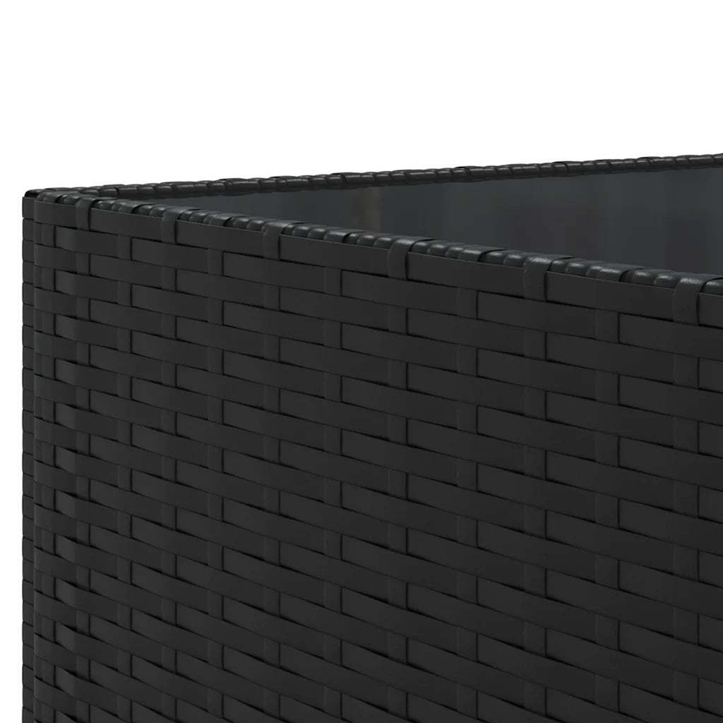 Set Divani da Giardino 5 pz con Cuscini Nero in Polyrattan 3308083