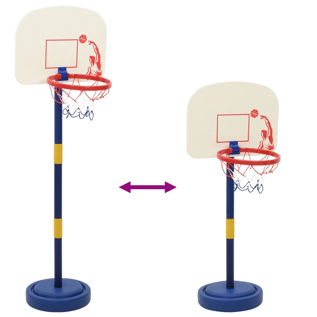Stand da Basket con Palla e Pompa Regolabile Altezza 90/121 cm CFW2285612