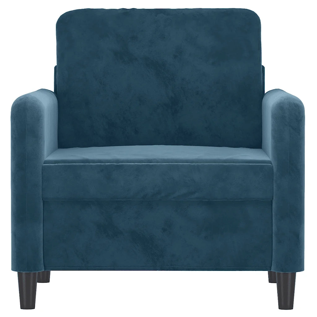 Poltrona | Sedia Relax Blu 60 cm Velluto
