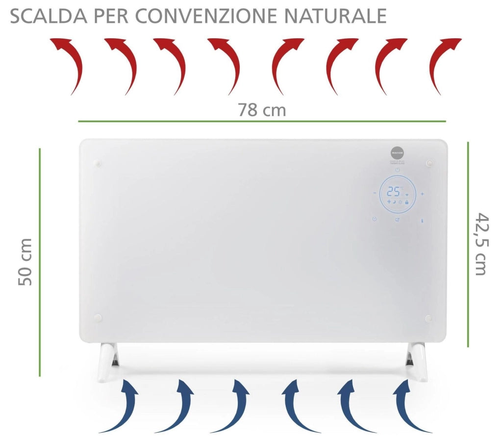 Macom Enjoy & Relax 937 stufetta elettrica Interno Bianco 2000 W Stufa elettrica a convezione