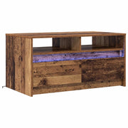 Tavolino da salotto | Tavolino da caff¨¨ | Tavolino da Soggiorno con cassetto Legno vecchio 90 x 50 x 45 cm