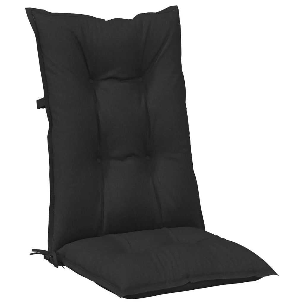 Set di cuscini per sedia alta 4 pz | Cuscini per sedie Melange nero