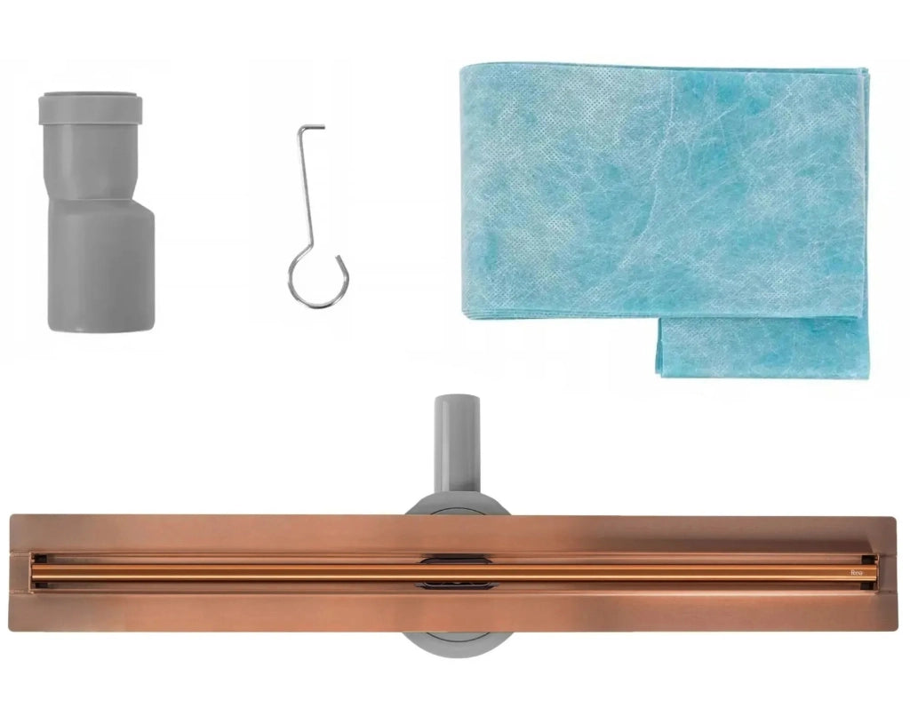 Scarico Lineare Rea Neox Slim Pro Brushed Copper 80