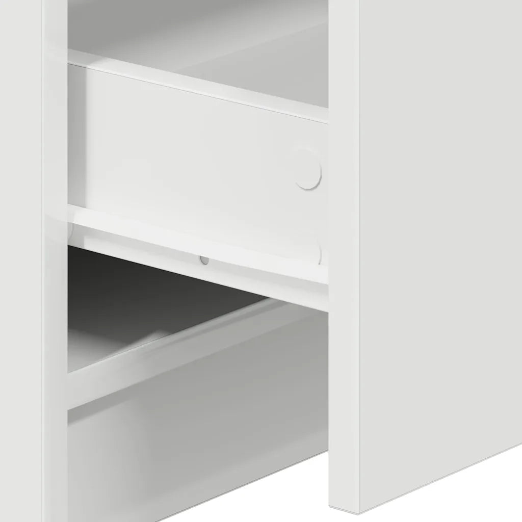 Comodino con 2 Cassetti Bianco 40x36x50 cm 858785